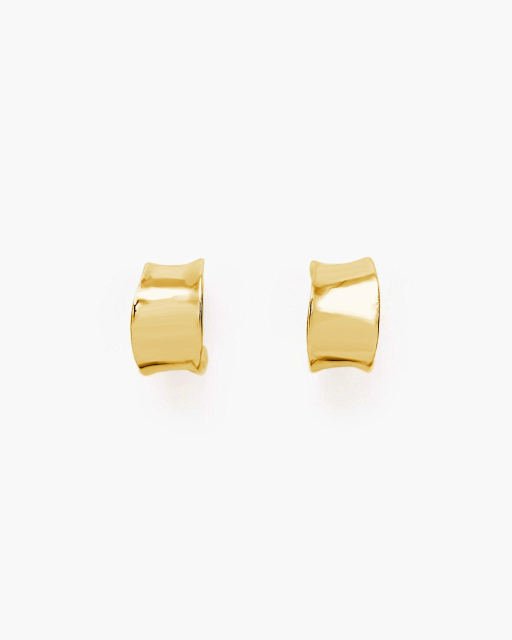Chunky Flowy Hoop Earrings in Gold