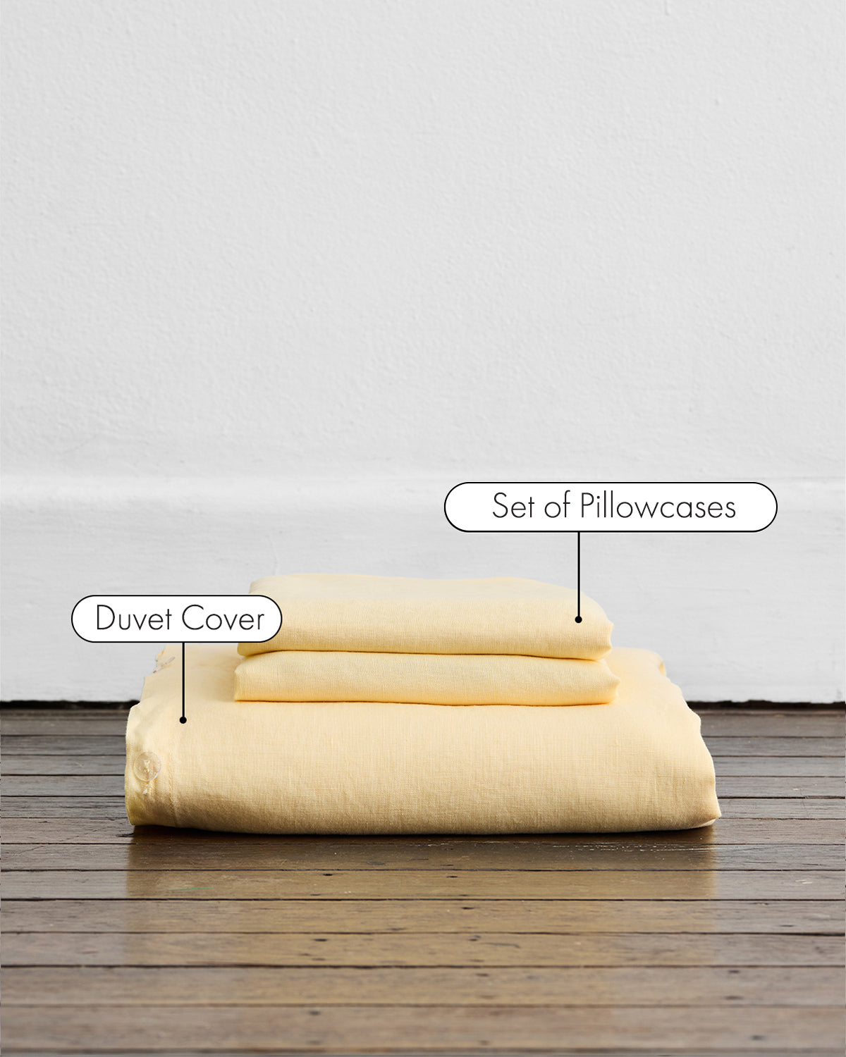 Limoncello 100% French Flax Linen Duvet Cover Set